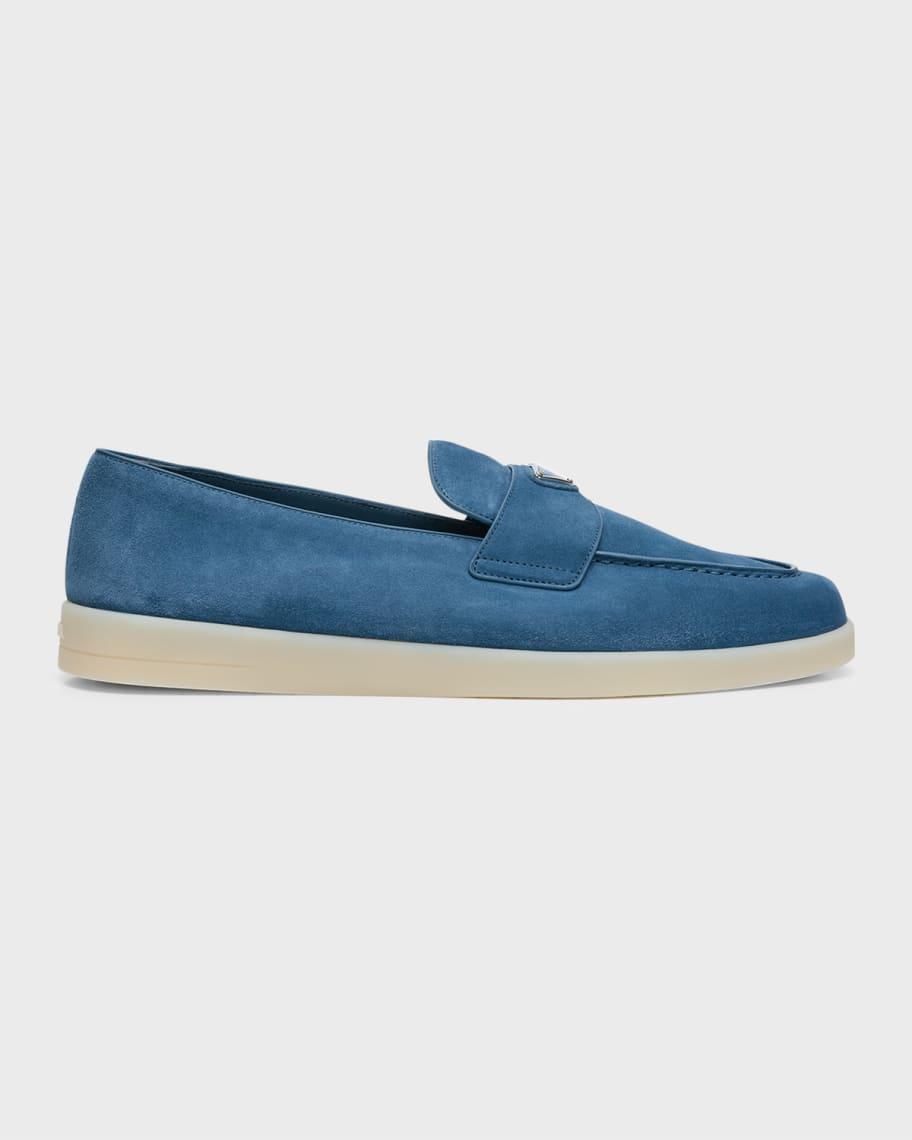 Mens Saint Tropez Triangle Logo Suede Loafers Product Image