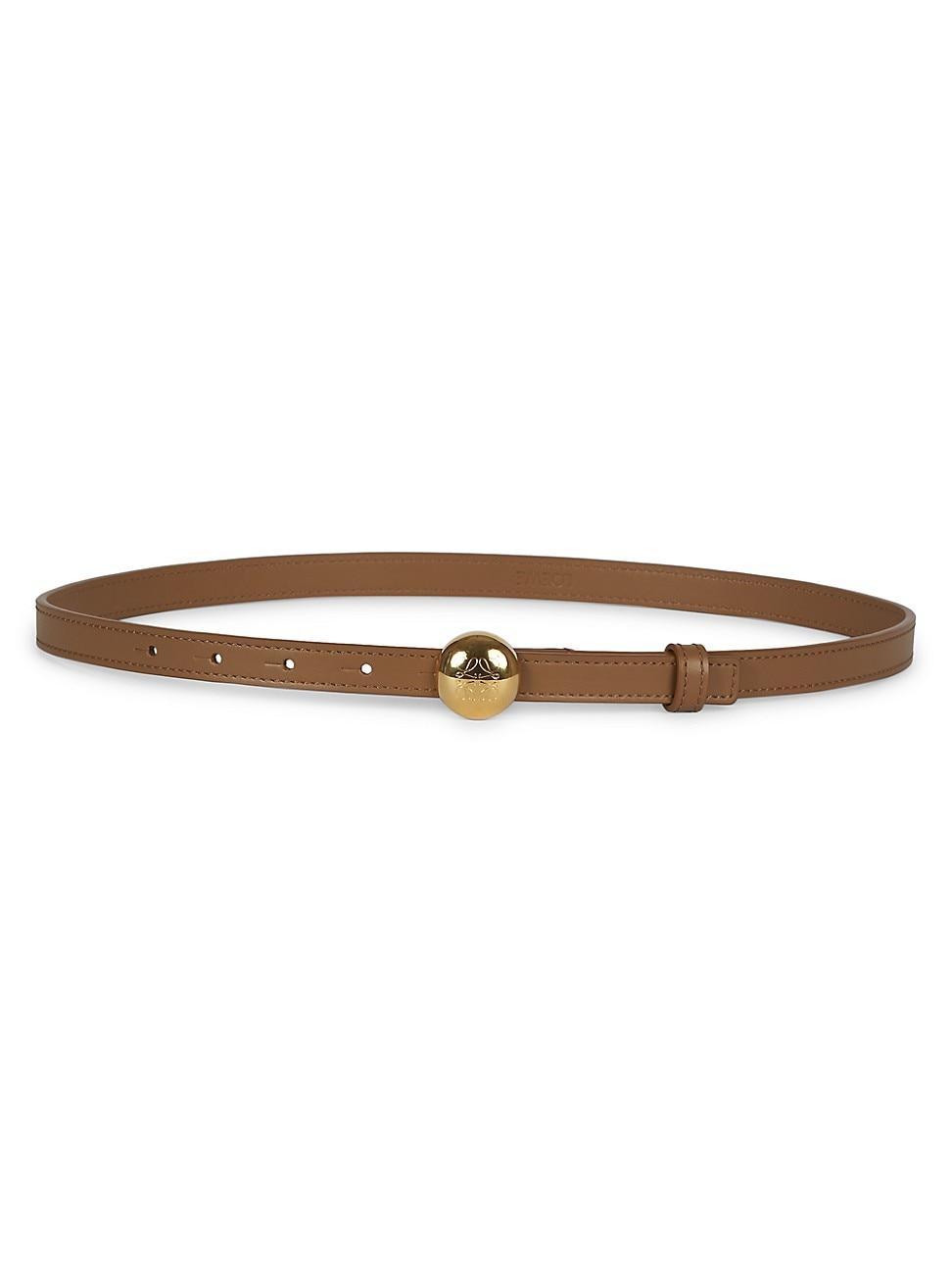 Womens Monogram Pebble Buckle Leather Belt Product Image