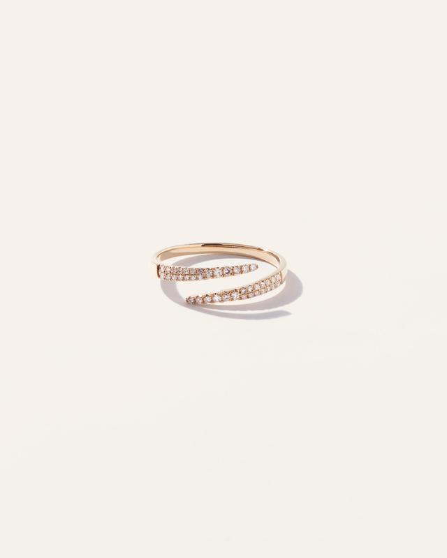 14K Gold Diamond Wrap Ring Product Image