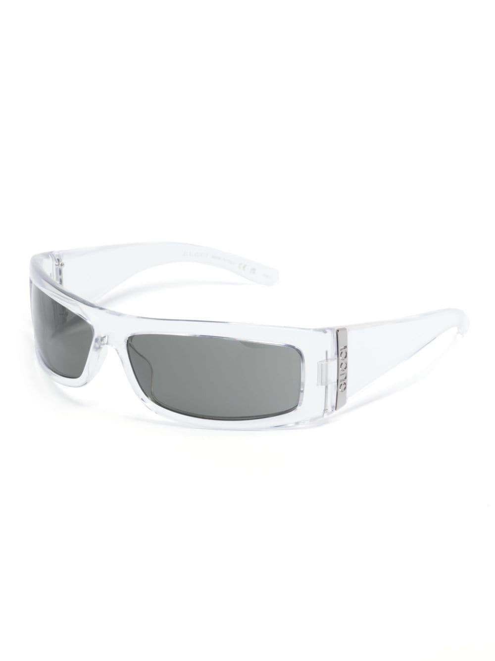 Rectangular-frame Tinted Sunglasses In White Product Image