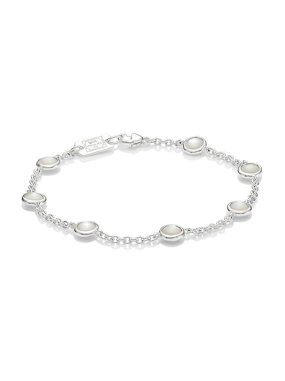 Ippolita Sterling Silver Lollipop 7-Stone Station Bracelet in Mother-of-Pearl Product Image