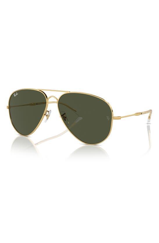 RAY BAN Old Aviator 62mm Oversize Sunglasses In Gold Flash Product Image