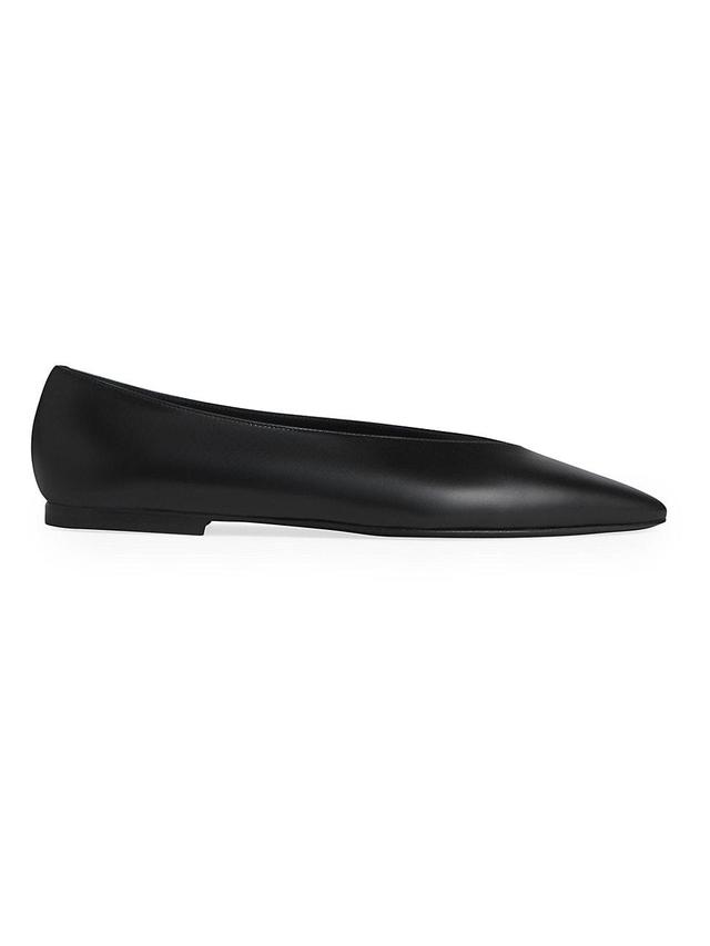 Womens Leather Point-Toe Ballerina Flats Product Image