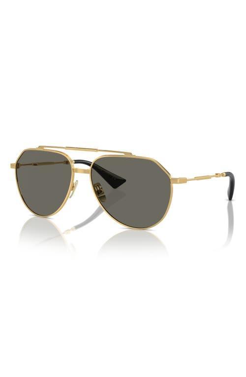 Dolce&gabbana 60mm Pilot Sunglasses In Grey Product Image