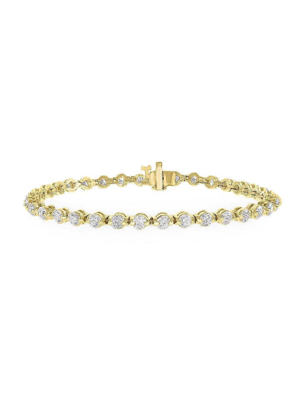 Womens 14K Gold & 5.01 TCW DiamondTennis Bracelet Product Image