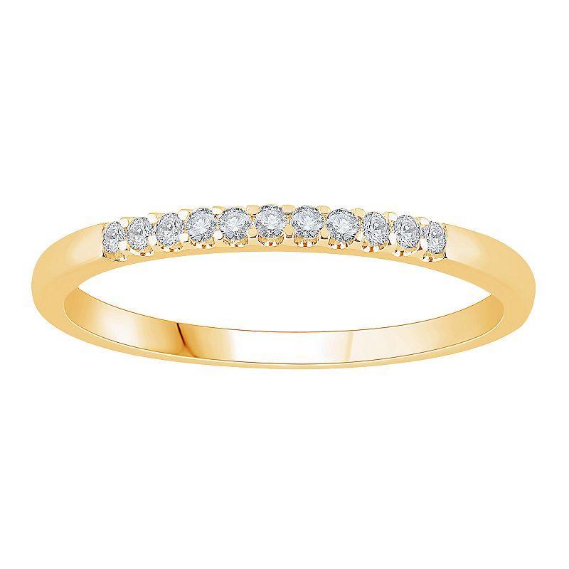 Diamond Medley 14k Gold 1/10 Carat T.W. Lab-Grown Diamond Ring, Womens White Product Image