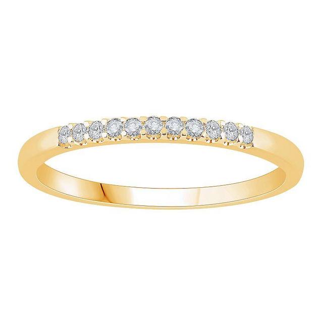 Diamond Medley 14k Gold 1/10 Carat T.W. Lab-Grown Diamond Ring, Womens White Product Image