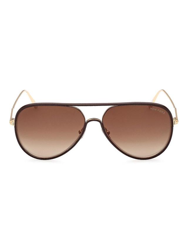 Mens 50MM Aviator Metal Sunglasses Product Image