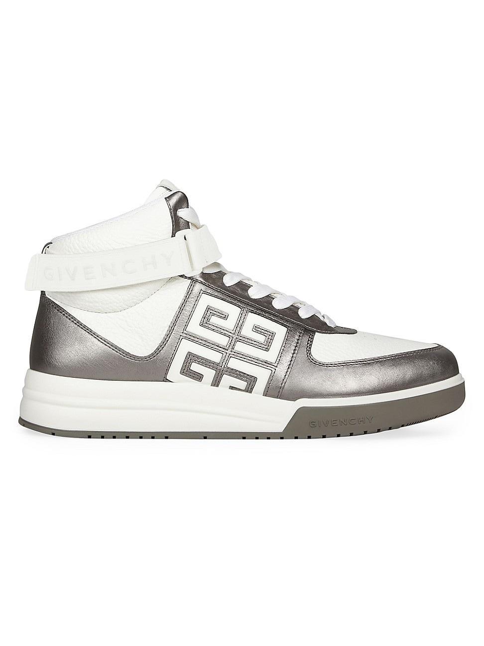 Mens G4 High Top Sneakers In Laminated Leather Product Image