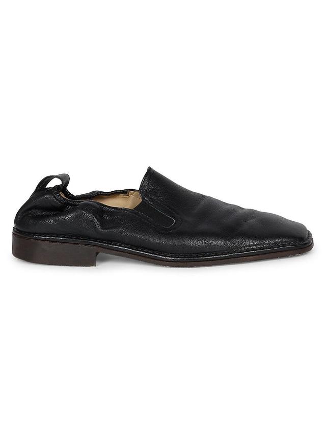 Mens Leather Square-Toe Soft Loafers Product Image