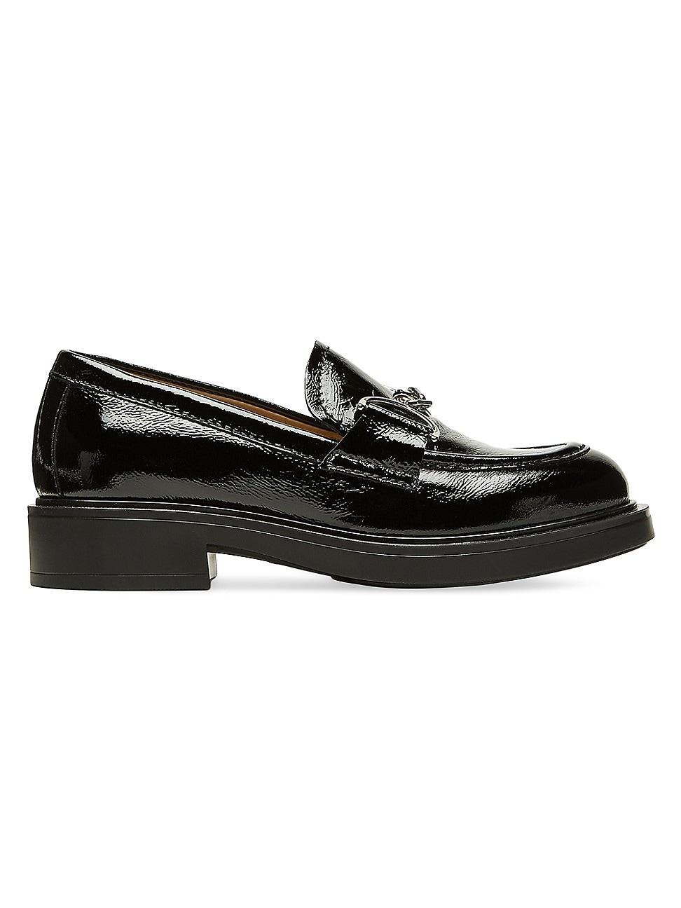 Womens Celine 35MM Horse-bit Patent Leather Loafers Product Image