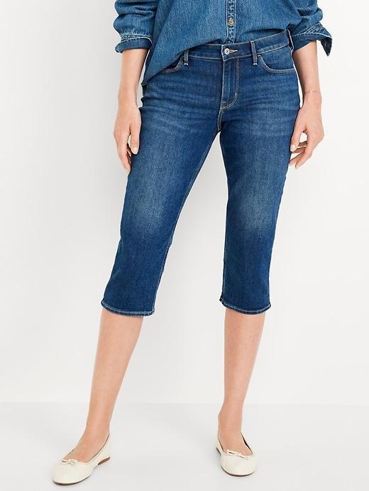 Mid-Rise Wow Capri Jeans Product Image