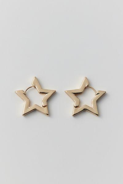 Star Hoop Earring Womens at Urban Outfitters Product Image