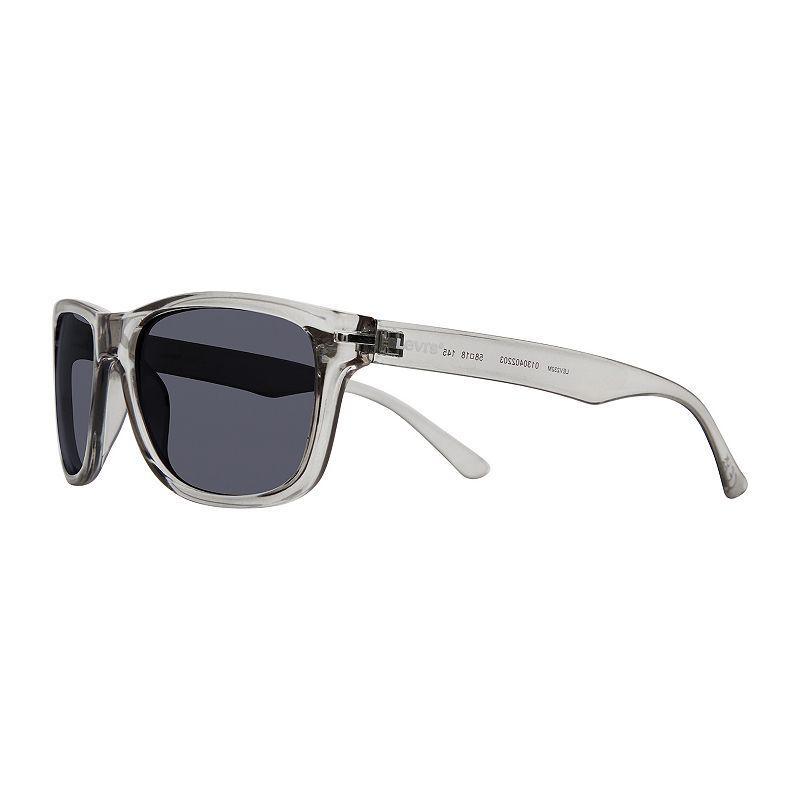 Mens Levis Plastic Rectangle Sunglasses, Grey Product Image