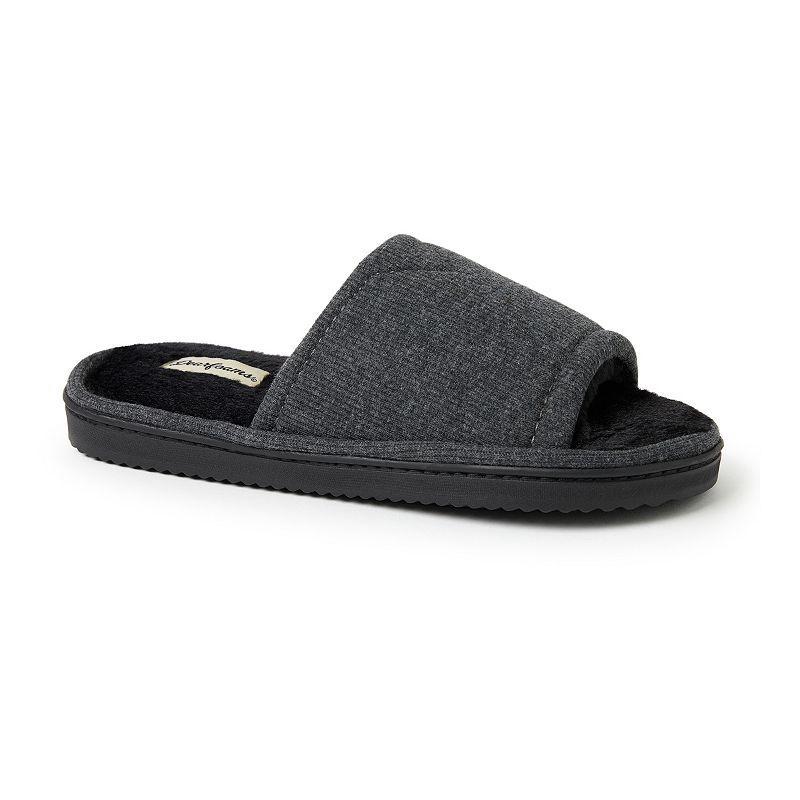 Dearfoams Demi-Rib Knit Womens Slide Slippers Light Grey Gray Product Image