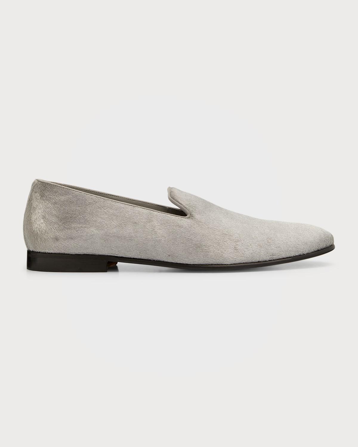 Mens Mario Metallic Suede Loafers Product Image