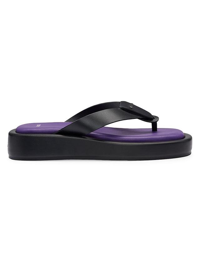 Womens NAOMI x BOSS Leather Platform Thong Sandals Product Image