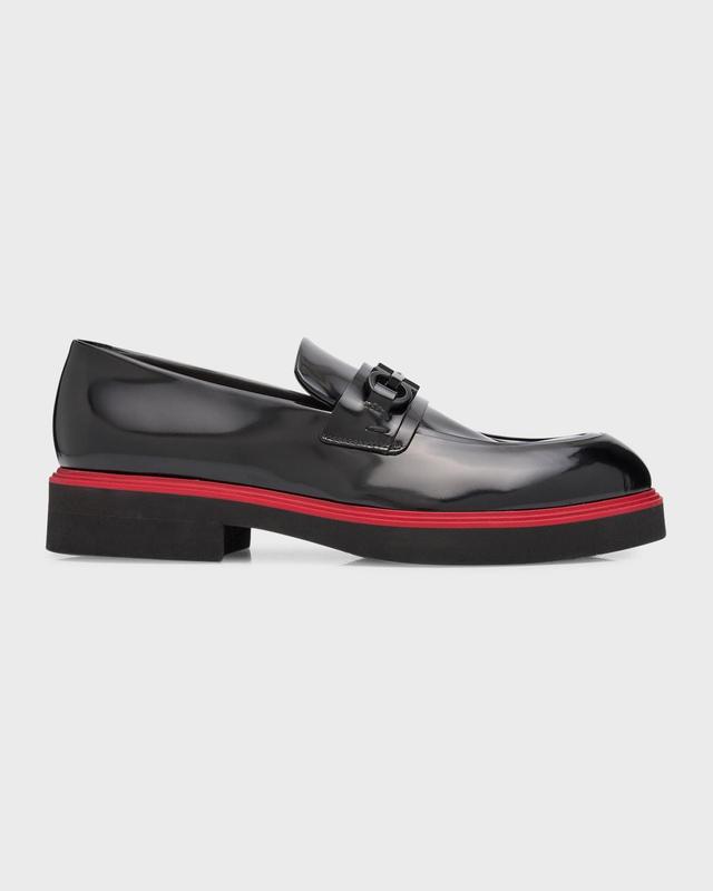 Mens Fiorello Patent Tonal-Bit Loafers Product Image