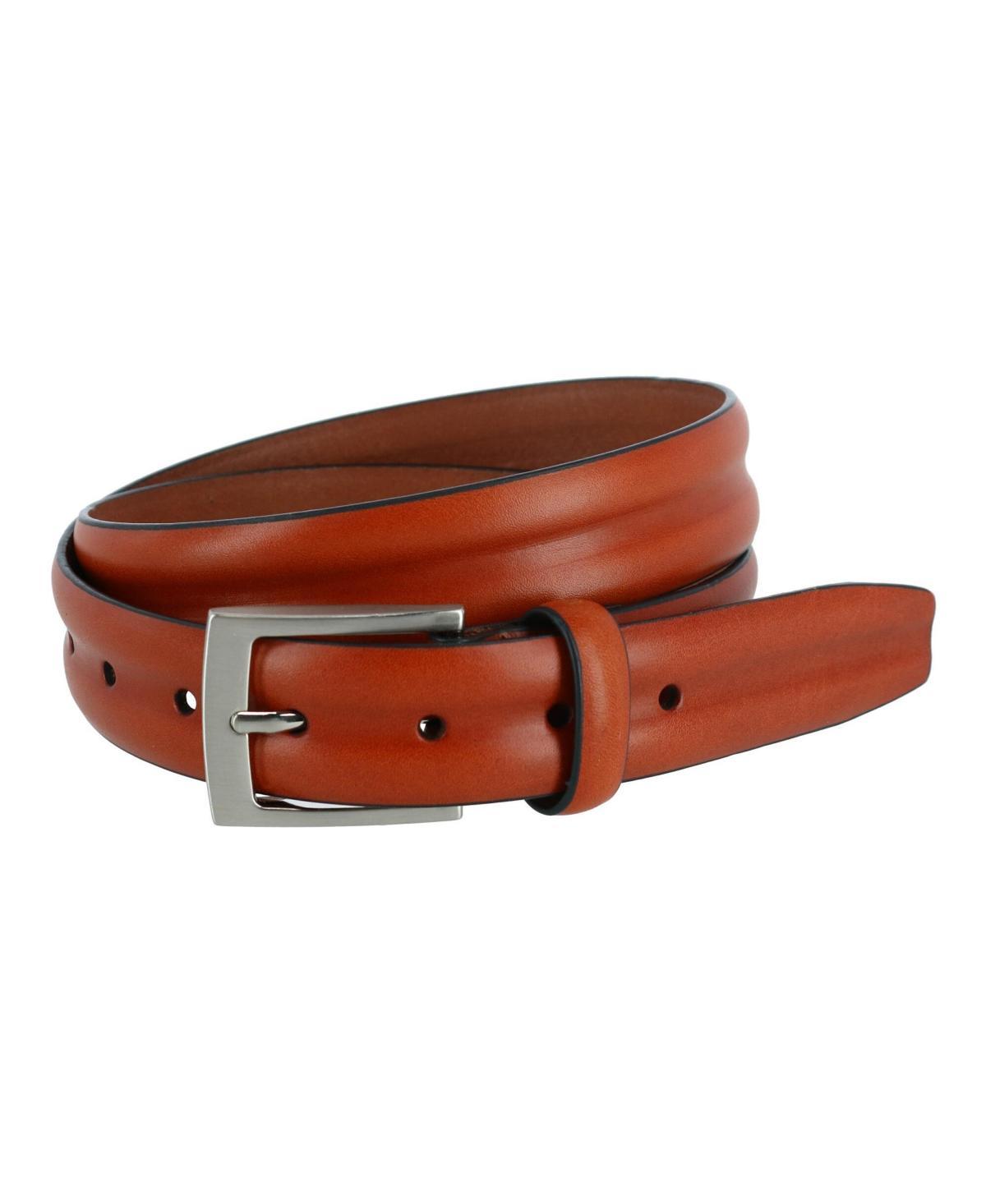 Trafalgar Mens 35MM Center Heat Crease Leather Belt Product Image