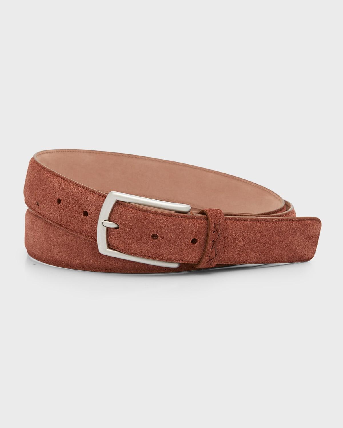 Mens Triple Stitch Leather Belt Product Image