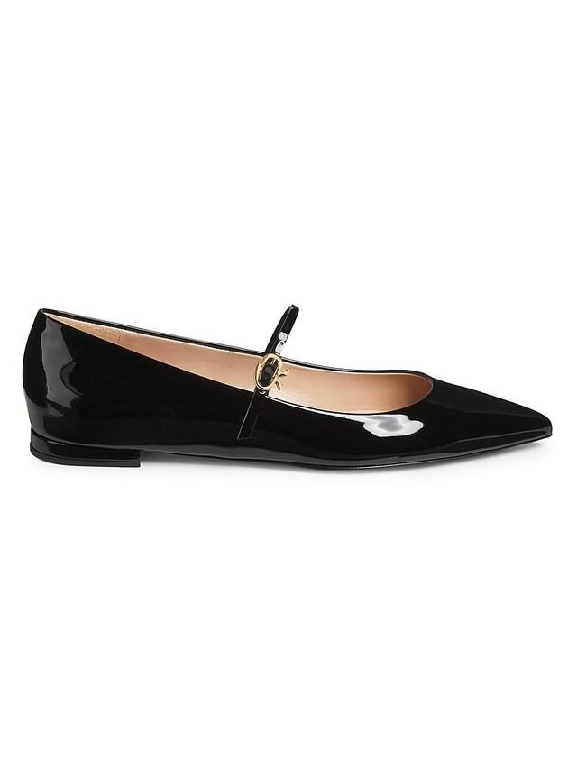 Womens Ribbon Patent Leather Ballet Flats Product Image