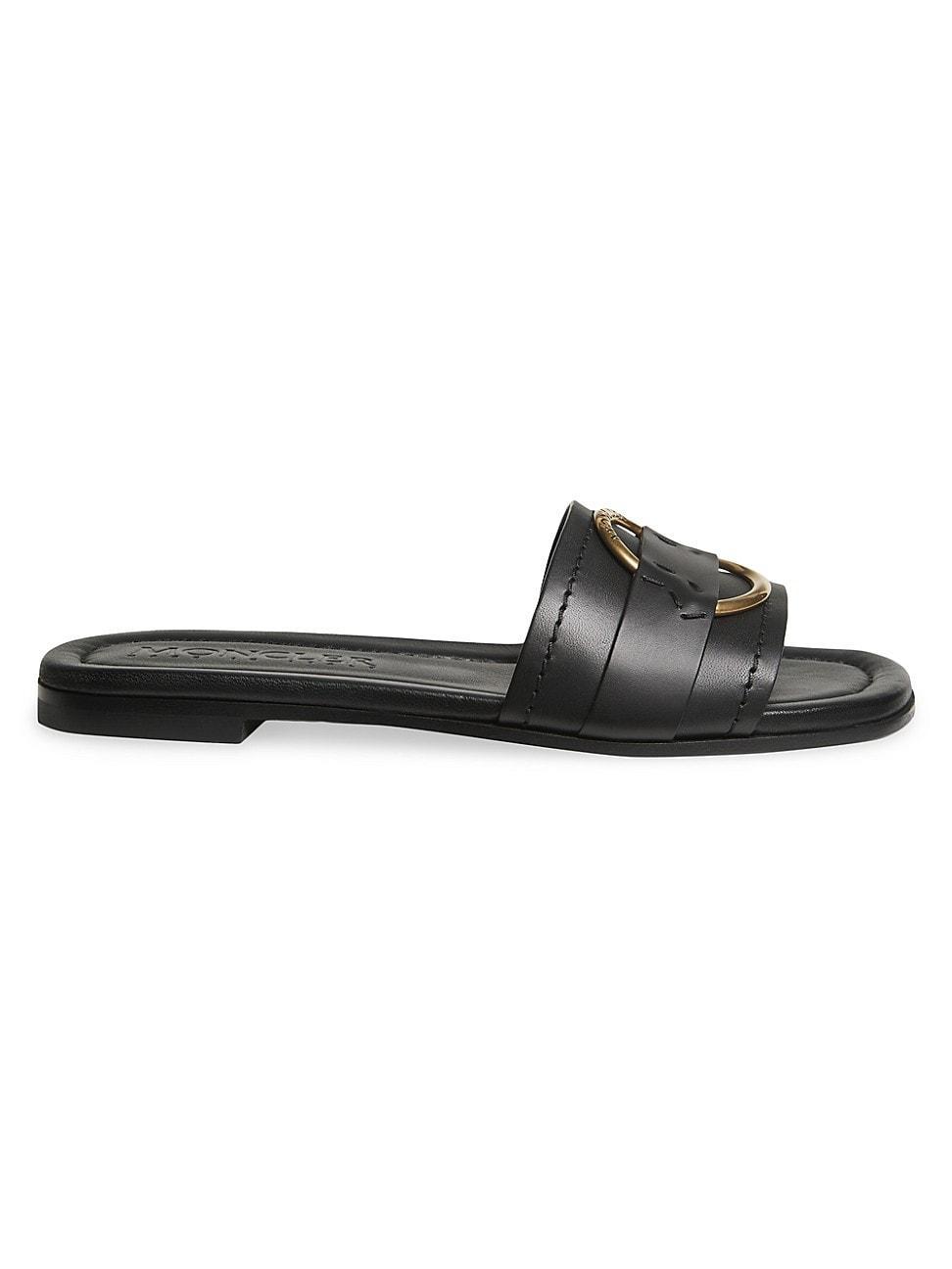 Womens Bell Leather Slides Product Image