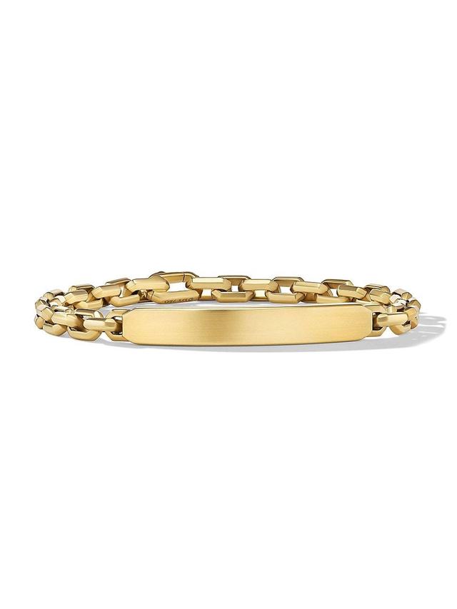 Mens Streamline ID Bracelet In 18K Yellow Gold Product Image