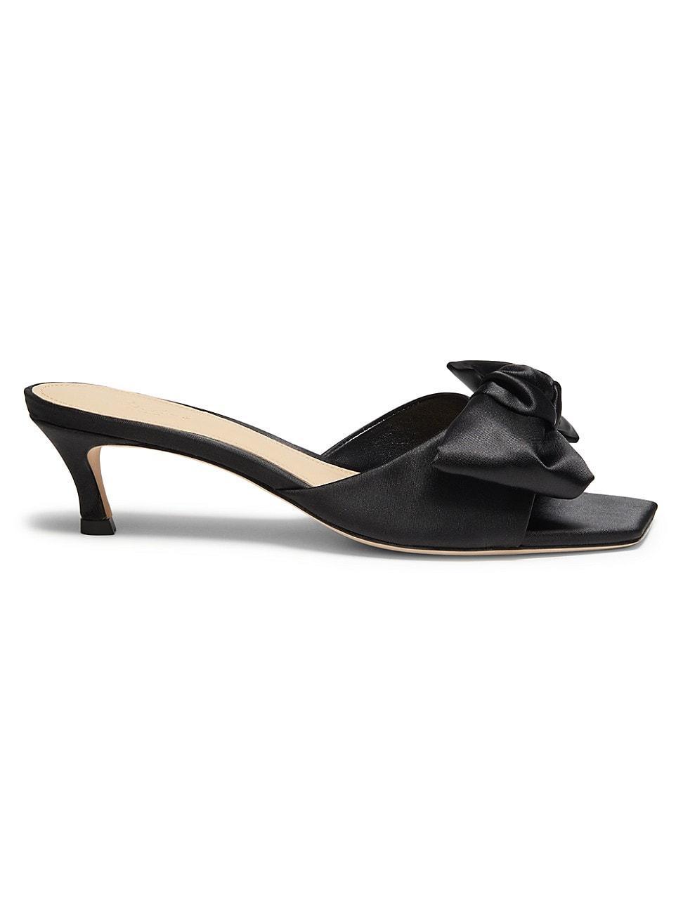 Womens Satin Bow Mules Product Image