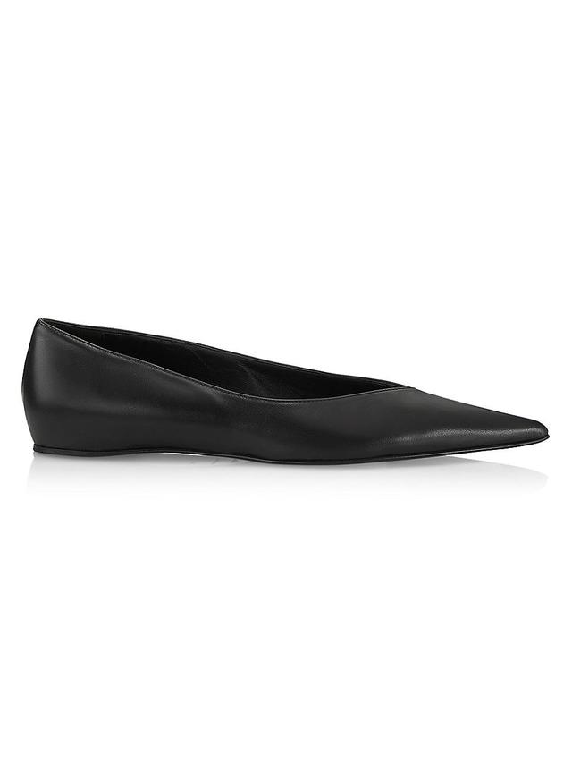 Womens Asymmetric Leather Ballerina Flats Product Image