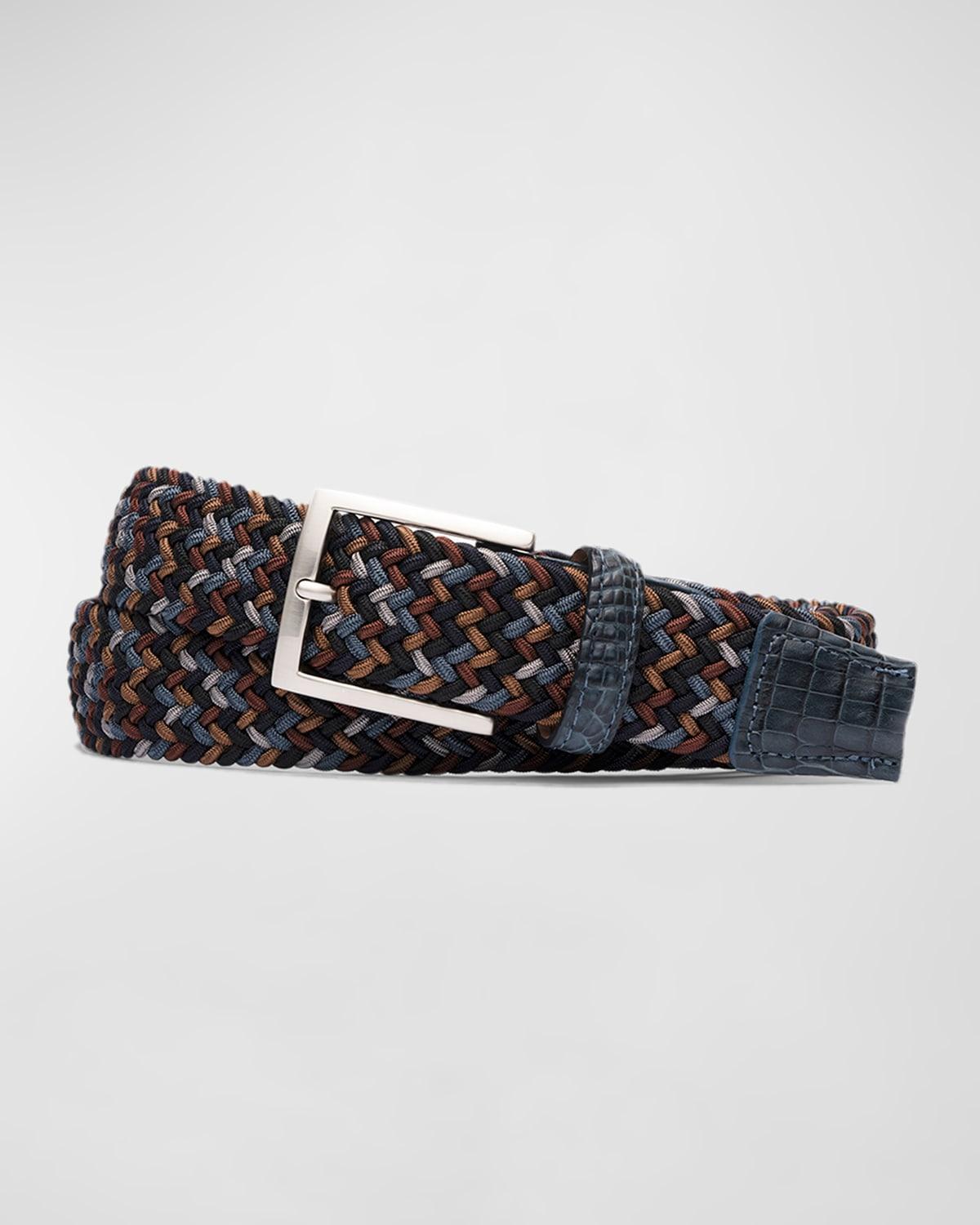 Men's Sport Stretch Belt with Crocodile Trim Product Image