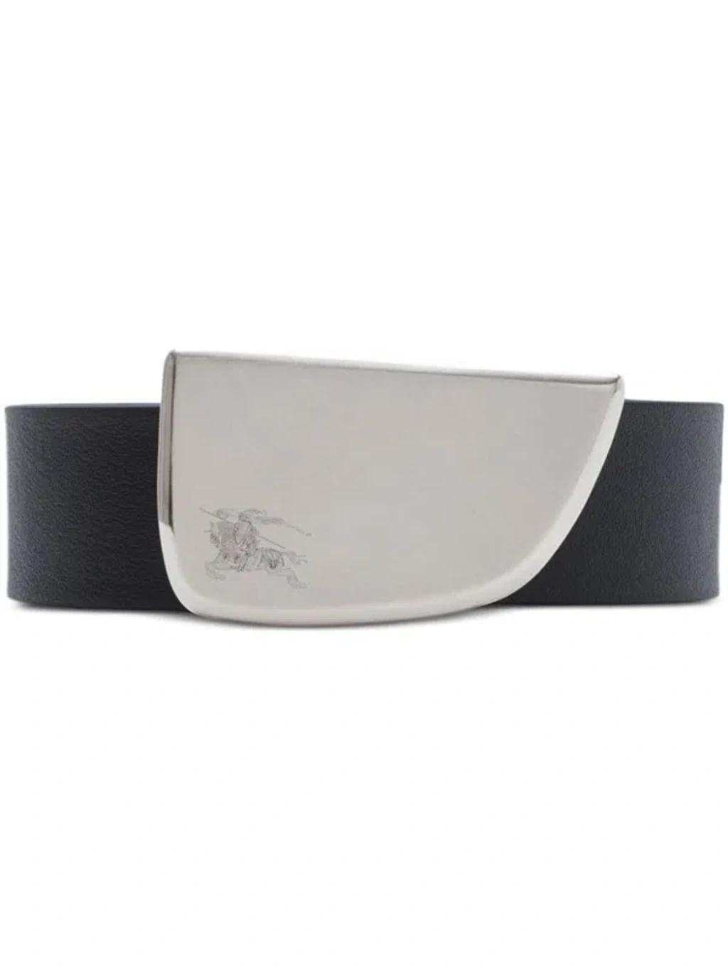 Shield Leather Belt In Black Product Image