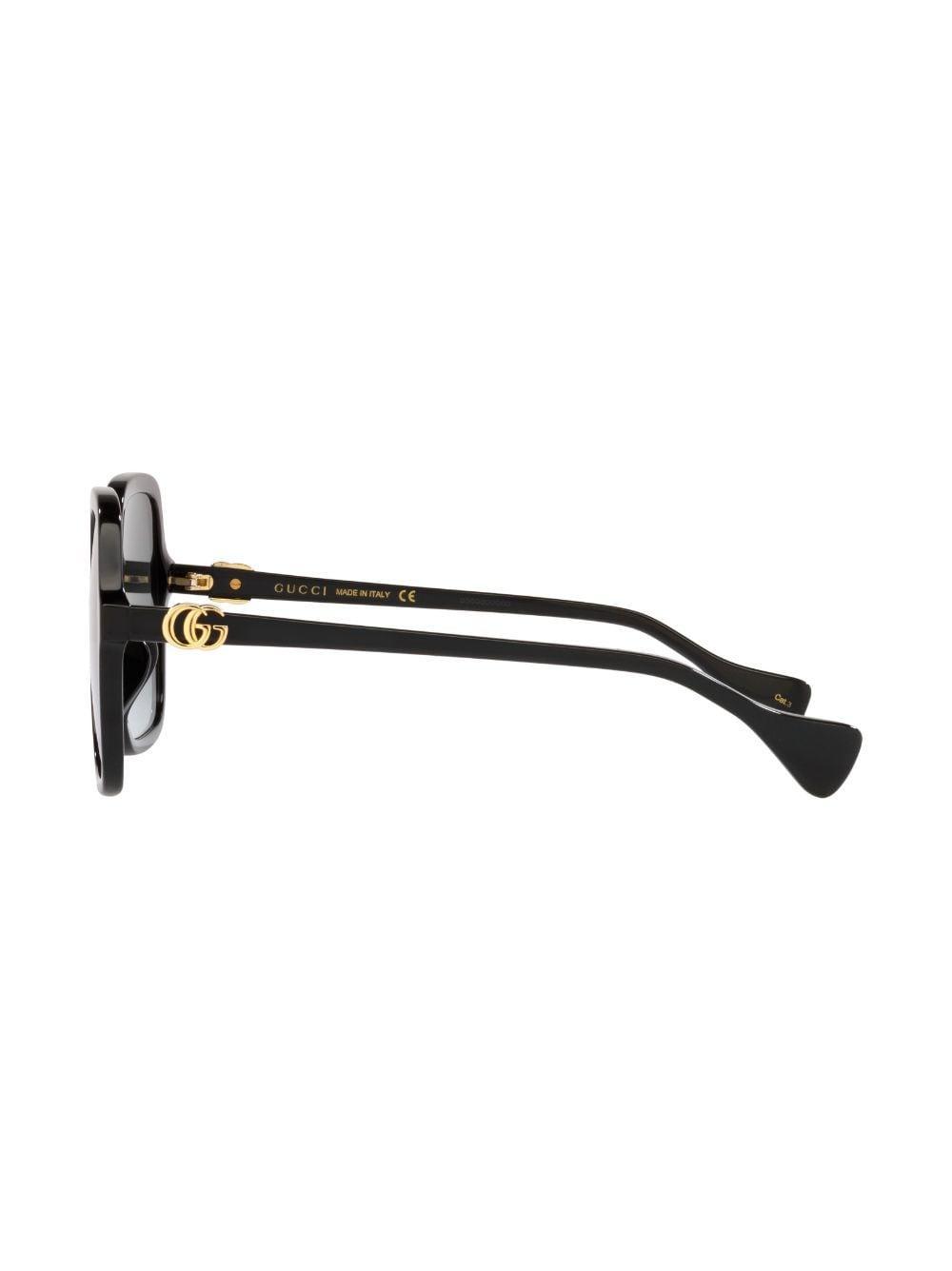 GUCCI Interlocking G Square-frame Sunglasses In Schwarz Product Image