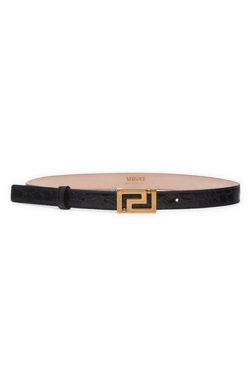 Womens Greca Goddess Leather Belt Product Image