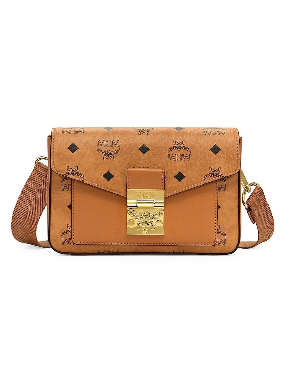 MCM Small Millie Visetos Water Resistant Leather Crossbody Bag Product Image