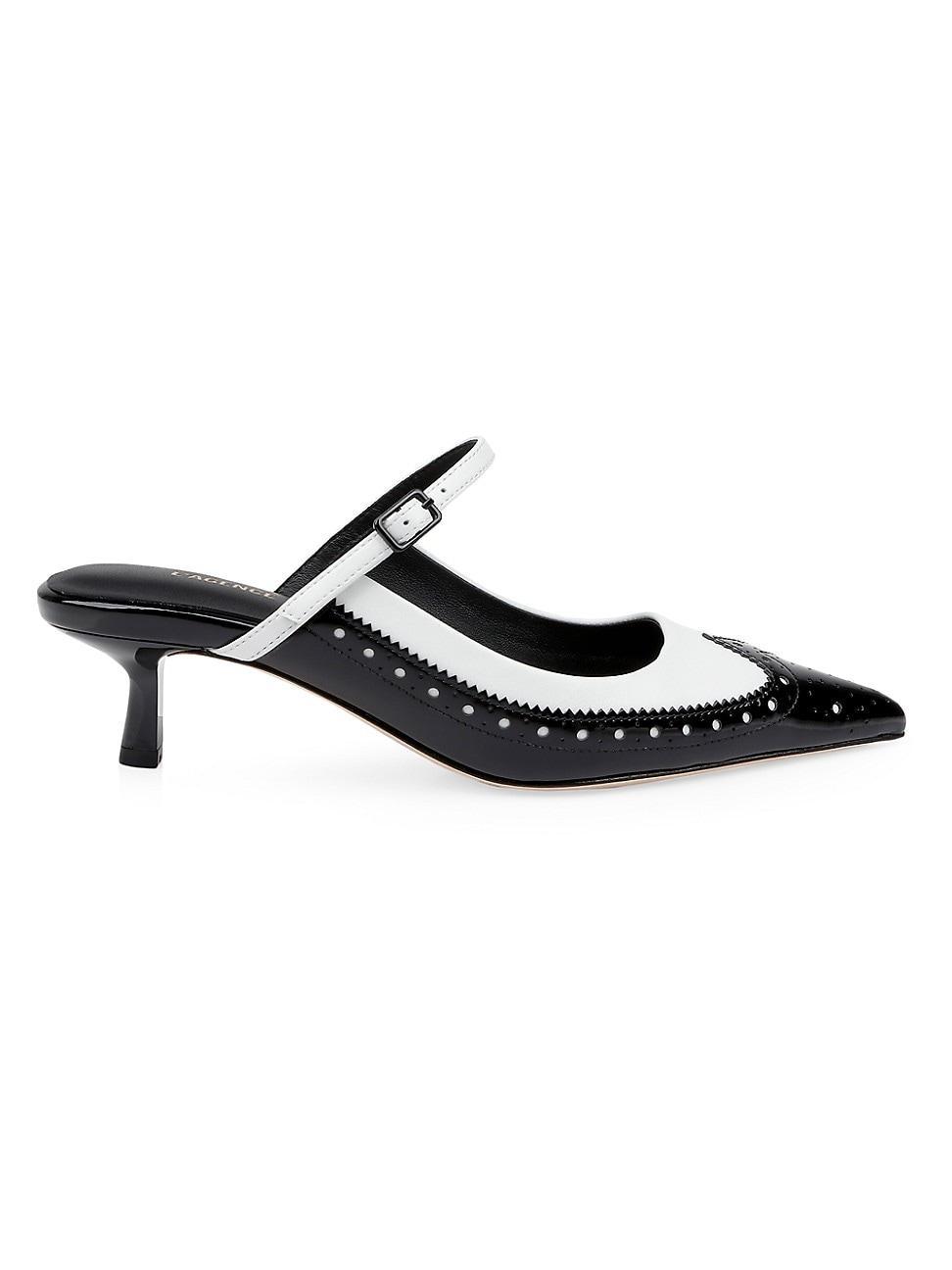 Womens Elle 45MM Buckled Leather Pumps Product Image