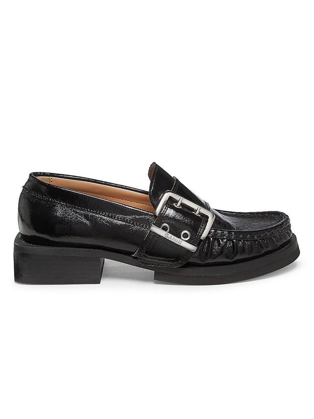 Womens Feminine Buckle Loafers Product Image