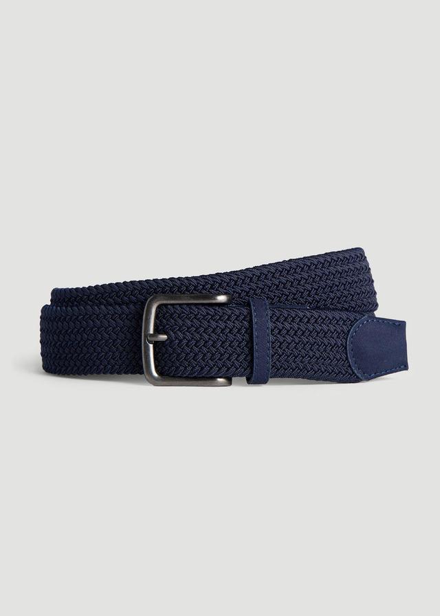 Stretch Woven Belt for Tall Men in Evening Blue Male Product Image