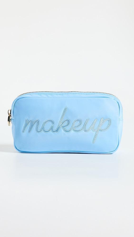 Stoney Clover Lane Periwinkle "Makeup" Embroidered Small Pouch | Shopbop Product Image