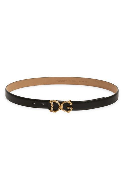 Dolce & Gabbana DG Baroque Buckle Leather Belt Product Image