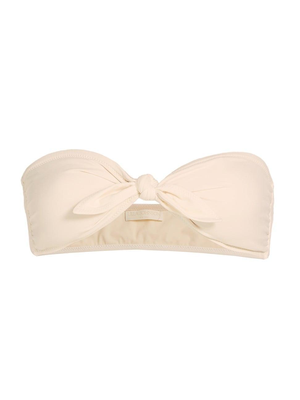 Womens Palma Tie-Front Bandeau Bikini Top Product Image