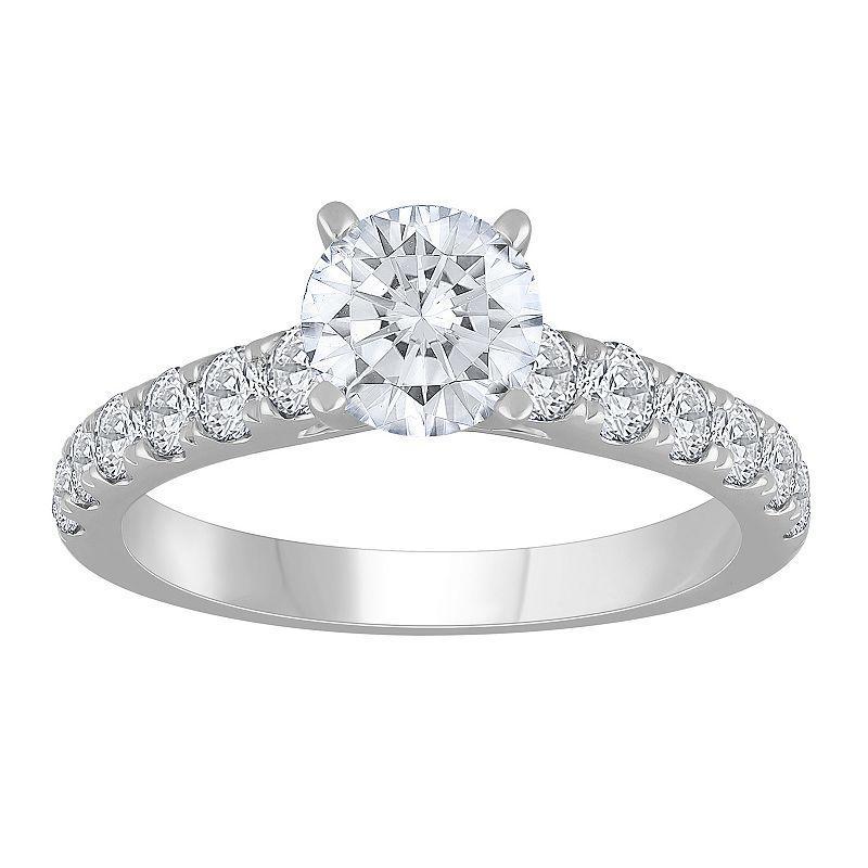 Diamond Medley 14k White Gold 2 5/8 Carat T.W. Lab-Grown Diamond Engagement & Band, Womens 14k Whgold Product Image