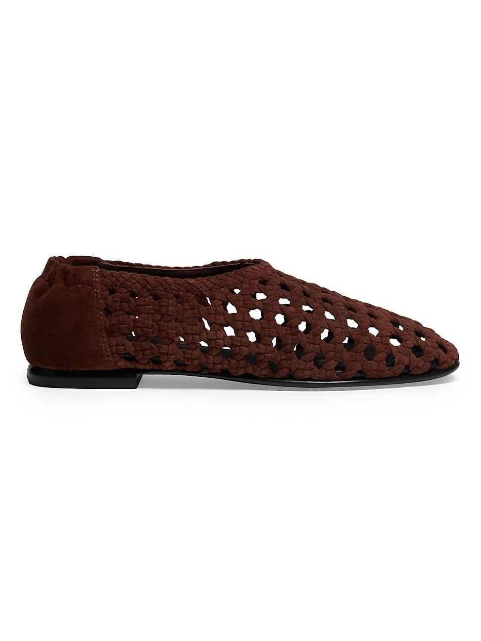 Womens Eden Woven Leather Ballet Flats Product Image