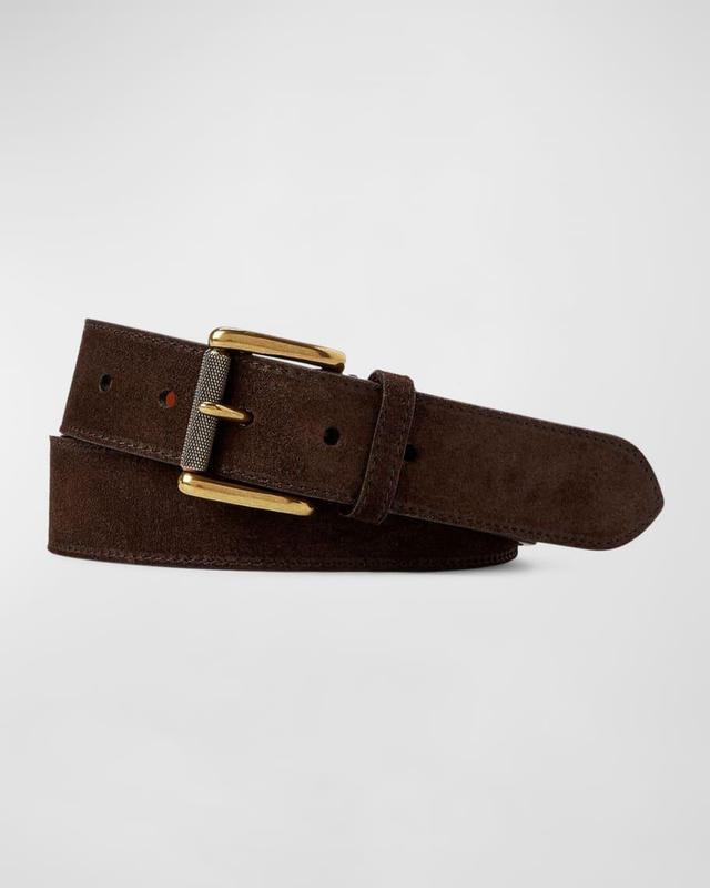 Mens Suede Roller-Buckle Belt Product Image