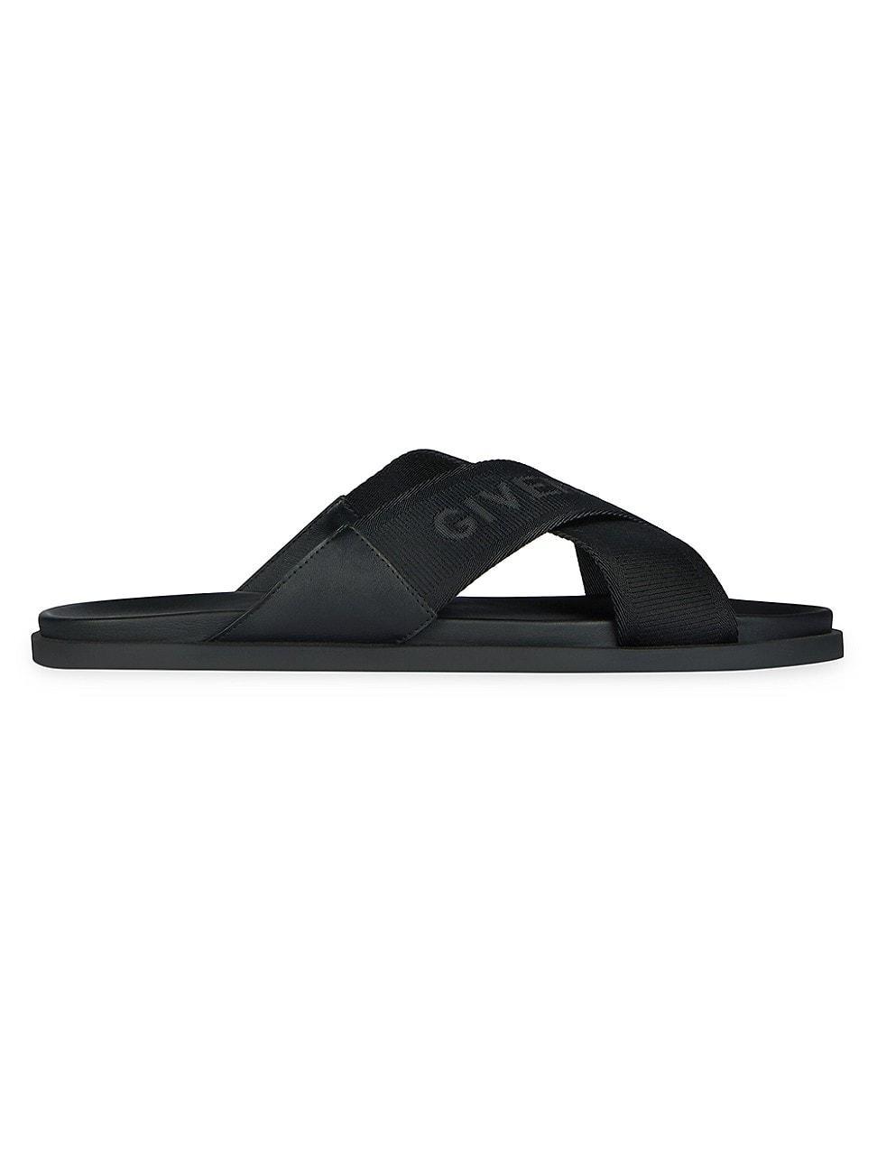 Mens G Plage Flat Sandals with Crossed Straps in Webbing Product Image
