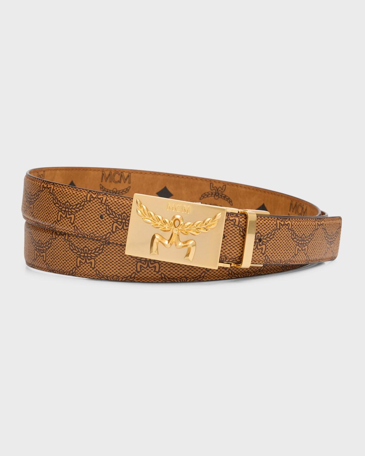 Mens Reversible Leather Lauretos-Buckle Belt Product Image