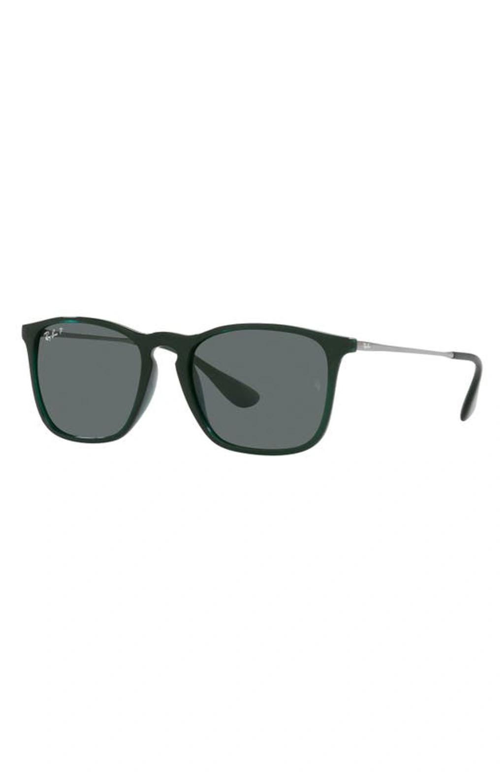 RAY BAN 54mm Polarized Square Sunglasses In Transparent Green Product Image