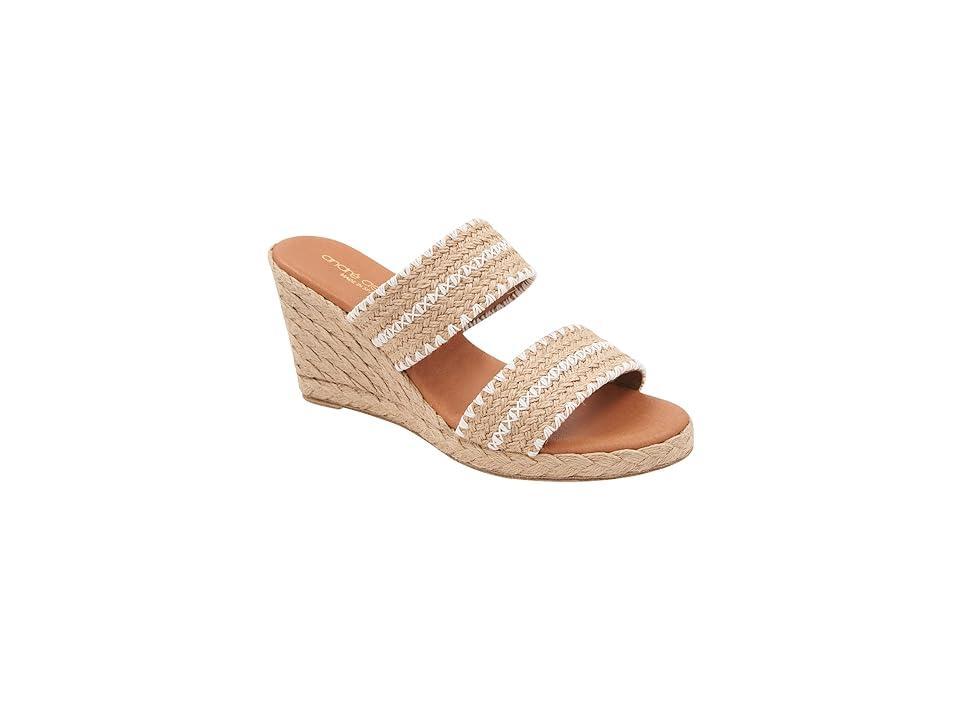 Andre Assous Nolita Raffia Stripe Espadrille Wedge Sandals Product Image