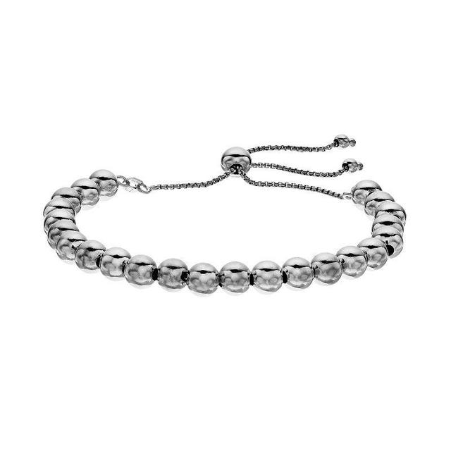 Sterling Silver Bead Bolo Bracelet, Womens Product Image