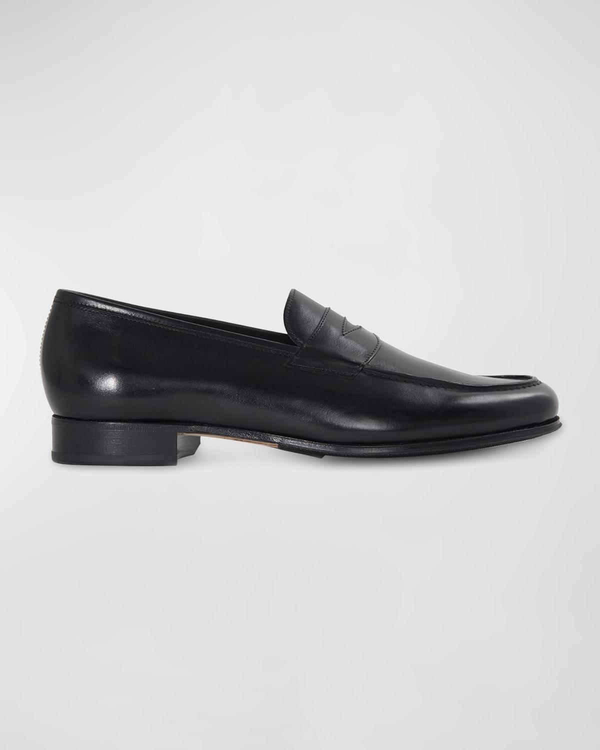 Mens Lopez Soft Grained Leather Penny Loafers Product Image