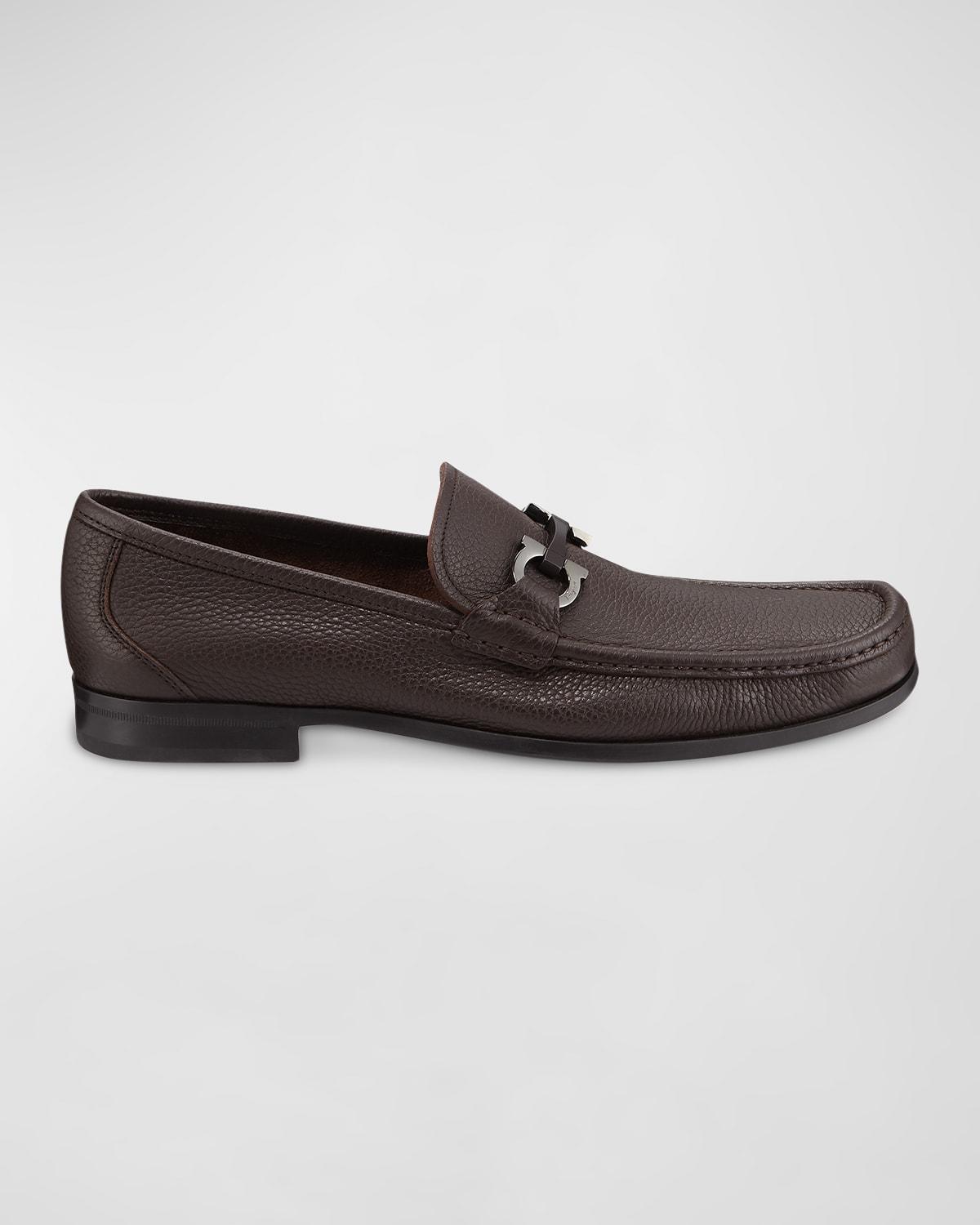 Mens Grandioso Gancini Bit Leather Loafers Product Image